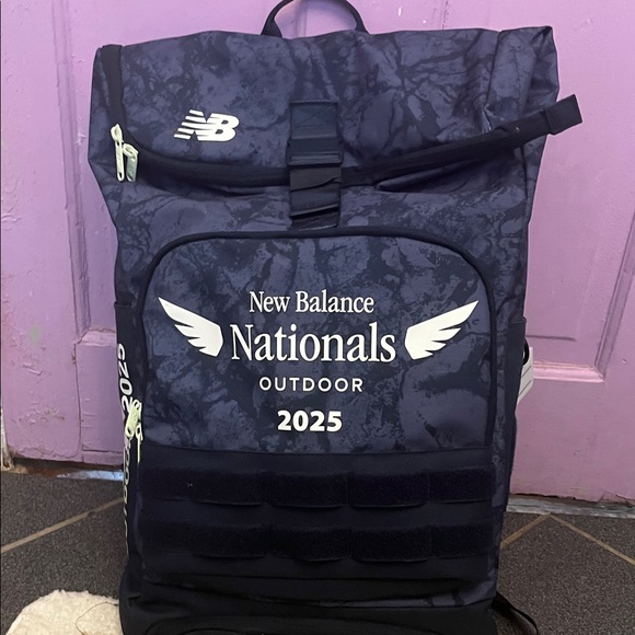 New Balance Nationals bag 
Blue Backpack Roll-Top Design - Picture 1 of 4